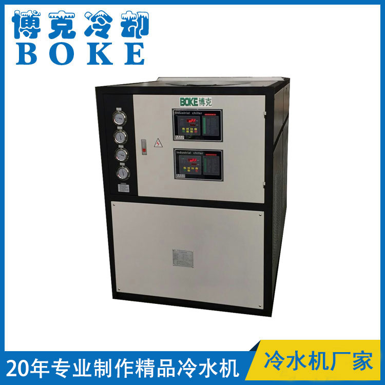 銅陵制罐焊機冷卻用BKLS-100FQ雙溫雙控風冷式冷水機
